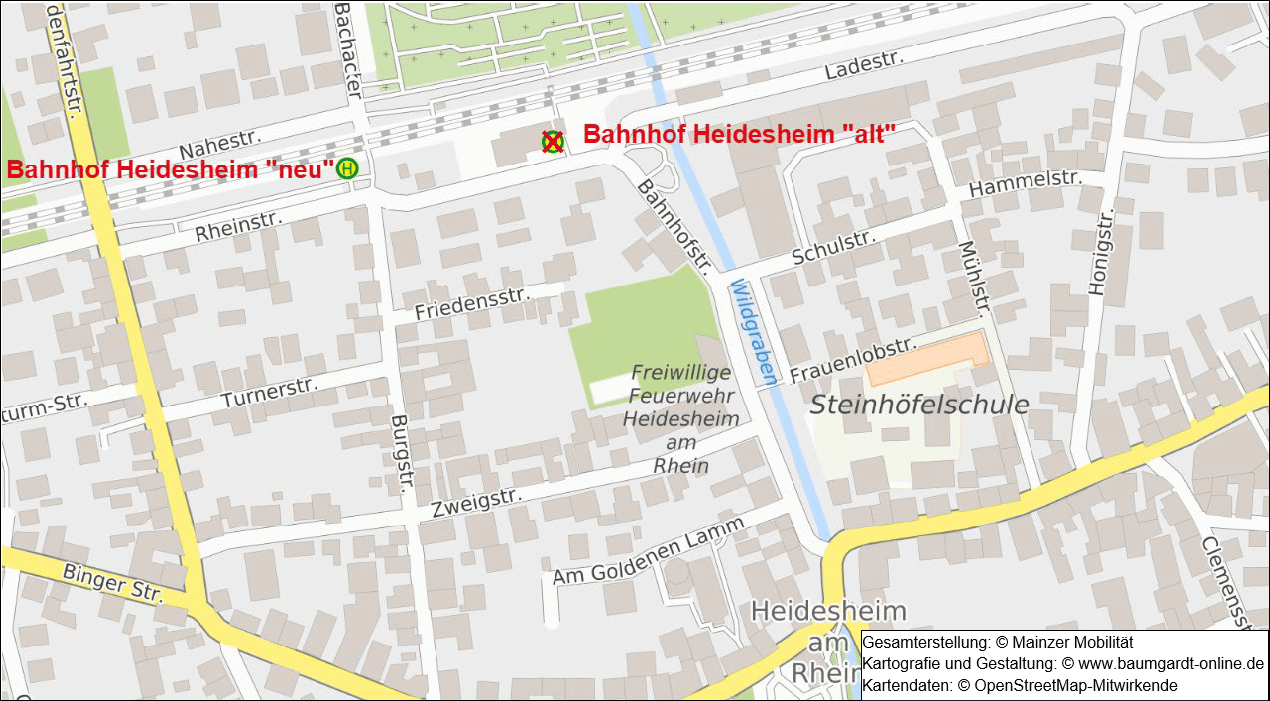 Skizze zum neuen Haltebereich am Bahnhof Heidesheim